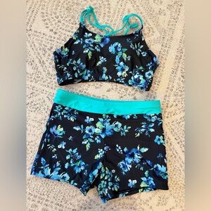 Holipick 2 Piece High Waisted Sporty Bikini Sz Large